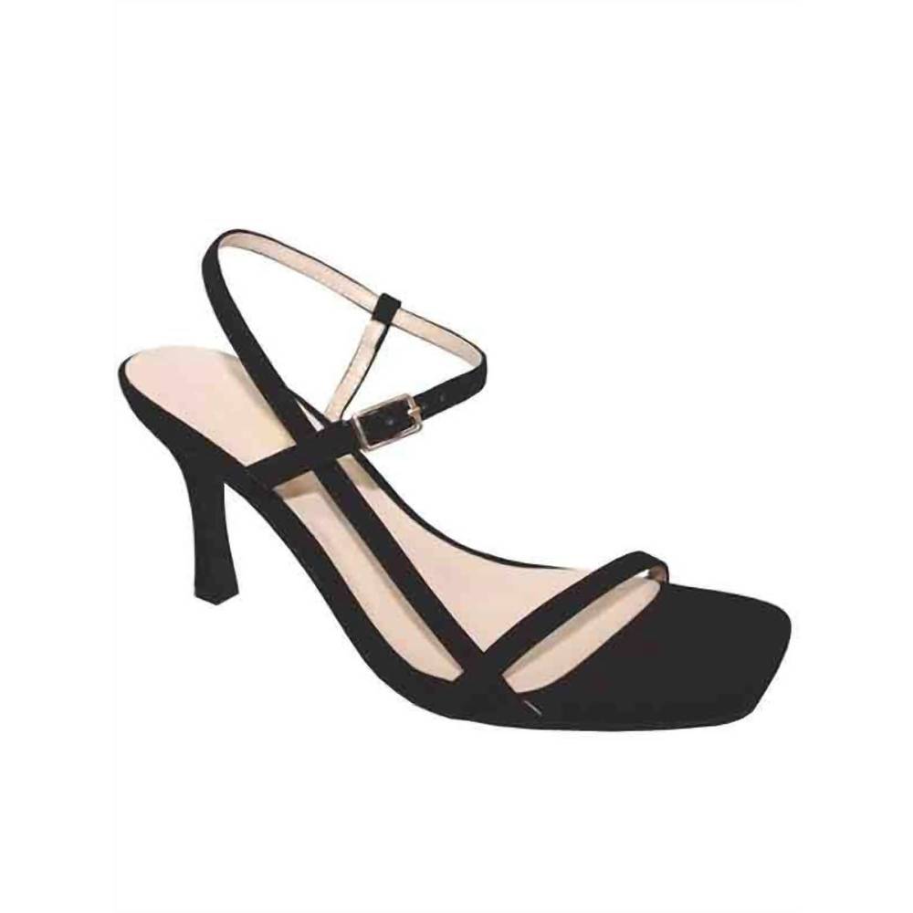 NEW LET'S SEE STYLE women's marie heel in nubuck black